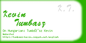 kevin tumbasz business card